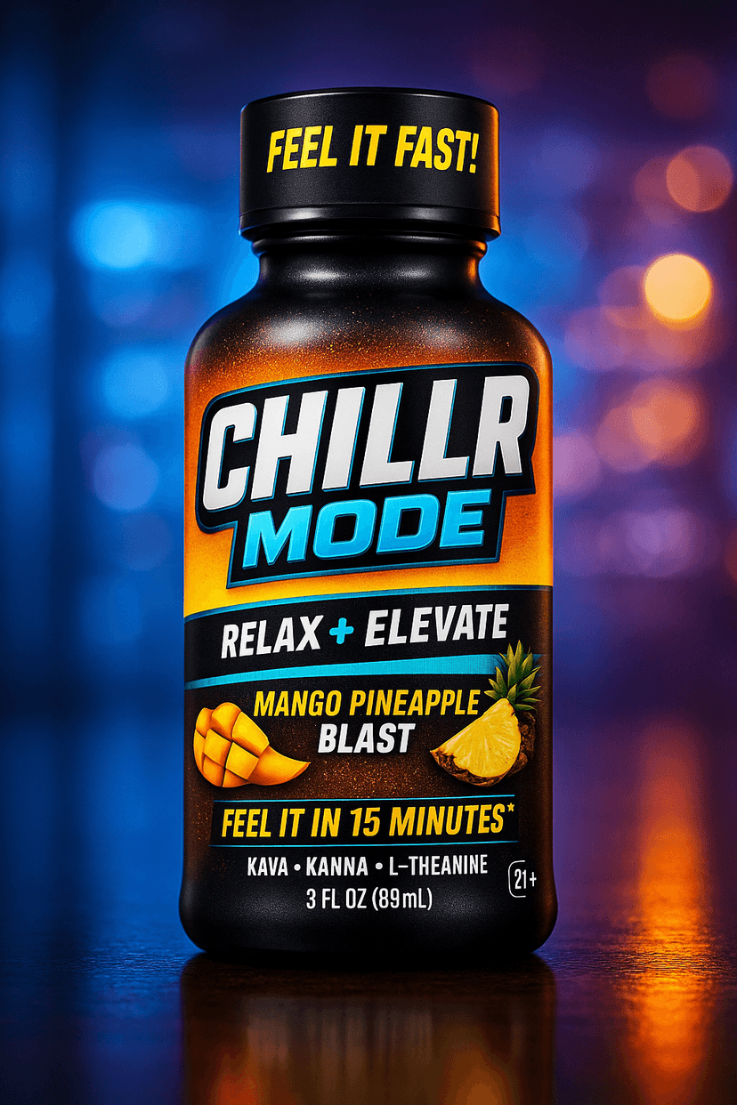 CHILLR MODE Mango Pineapple Blast — 3oz Kava + Kanna Shot